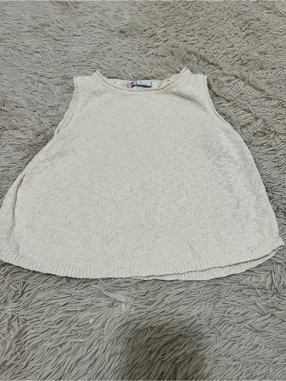 Cream Knot Sleeveless Top